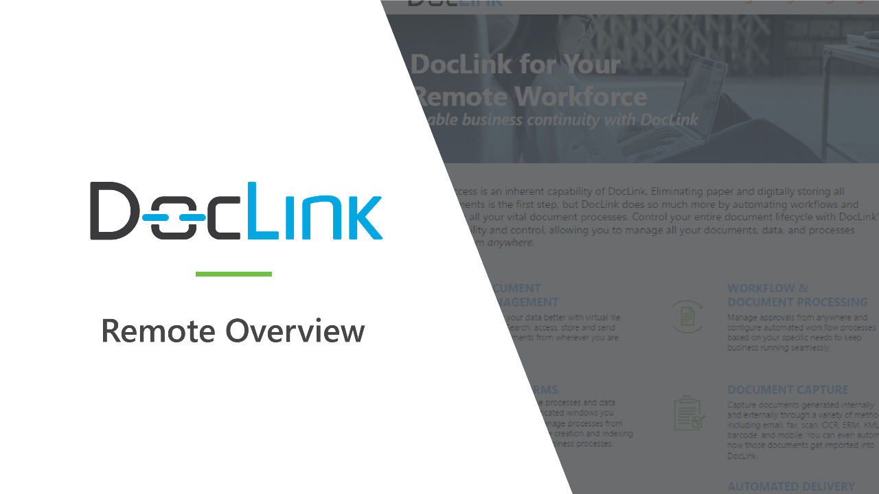 DocLink Remote Overview Dynamics Communities
